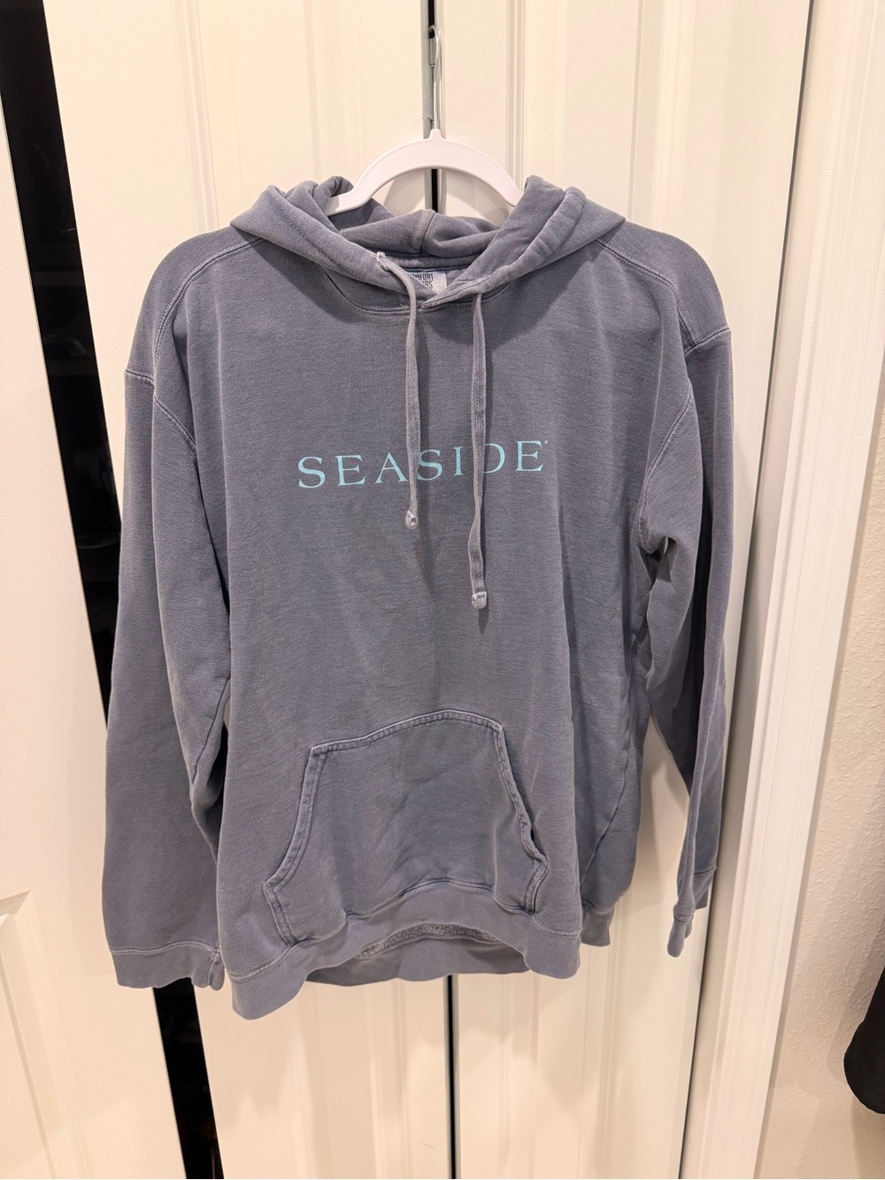 Comfort Colors Washed Slate Hoodie in Light Blue-Gray